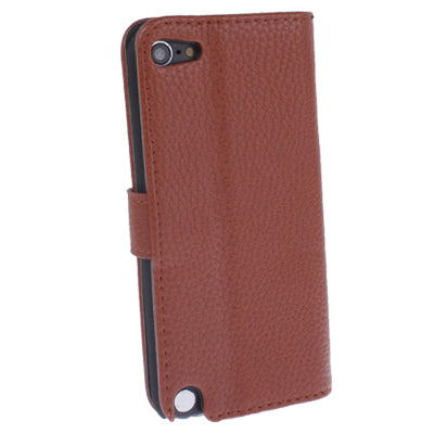 Litchi Texture Leather Case with Holder for iPod touch 5 / 6