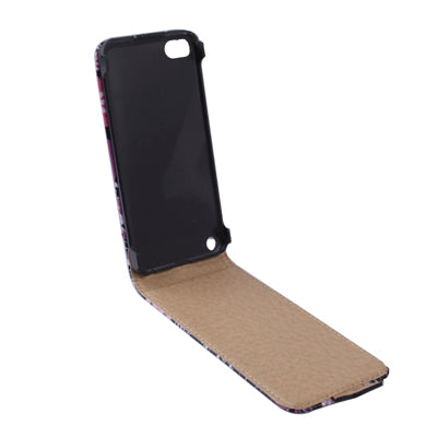 Vertical Style Abstraction  Flower Pattern Leather Case for iPod touch 5 / 6