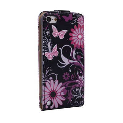 Vertical Style Abstraction  Flower Pattern Leather Case for iPod touch 5 / 6