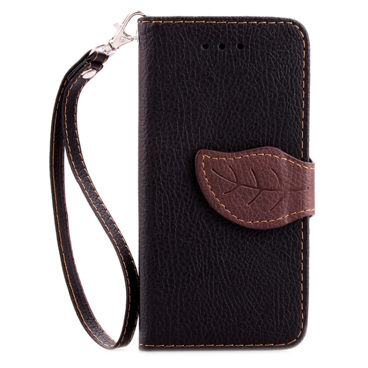 Leaf Magnetic Snap Litchi Texture Horizontal Flip Leather Case with Card Slots & Wallet & Holder & Lanyard for iPod touch 5 / 6