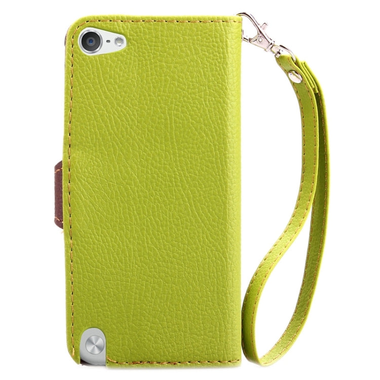 Leaf Magnetic Snap Litchi Texture Horizontal Flip Leather Case with Card Slots & Wallet & Holder & Lanyard for iPod touch 5 / 6