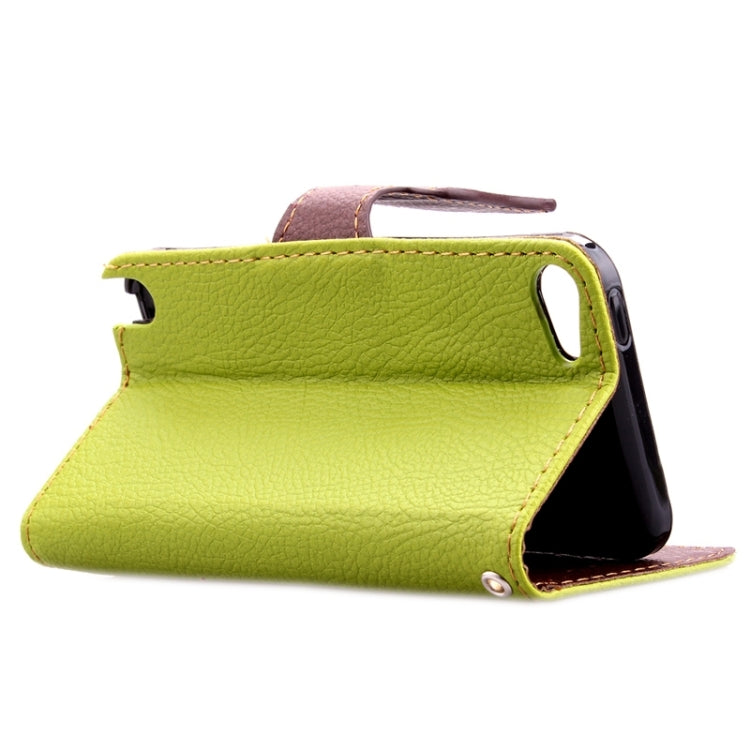 Leaf Magnetic Snap Litchi Texture Horizontal Flip Leather Case with Card Slots & Wallet & Holder & Lanyard for iPod touch 5 / 6