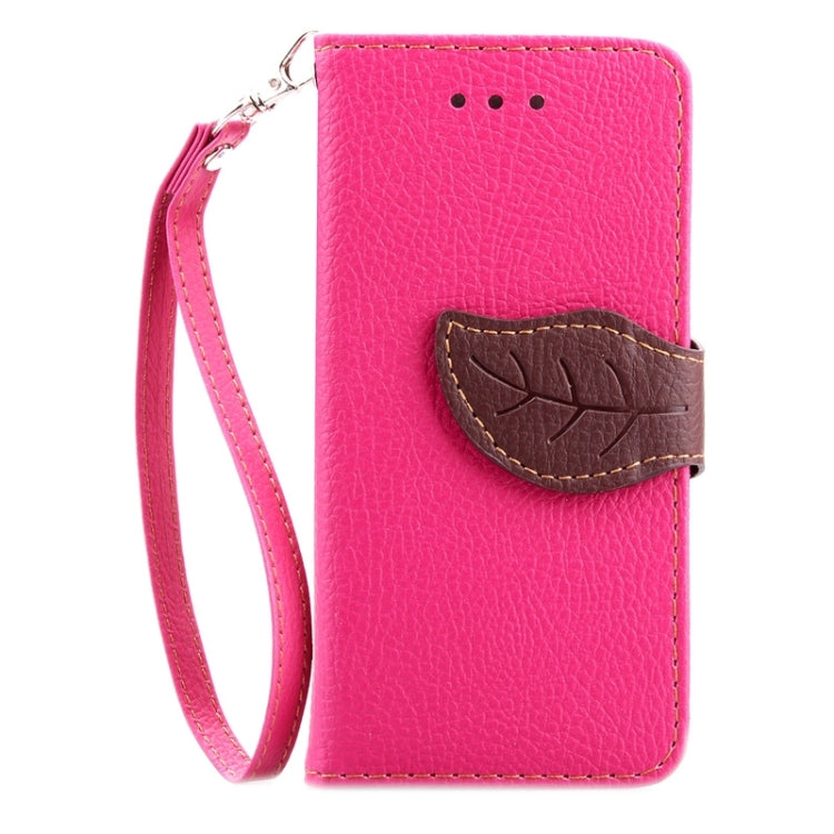 Leaf Magnetic Snap Litchi Texture Horizontal Flip Leather Case with Card Slots & Wallet & Holder & Lanyard for iPod touch 5 / 6