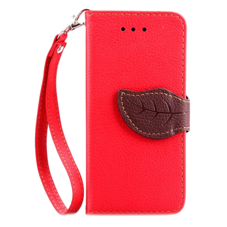 Leaf Magnetic Snap Litchi Texture Horizontal Flip Leather Case with Card Slots & Wallet & Holder & Lanyard for iPod touch 5 / 6