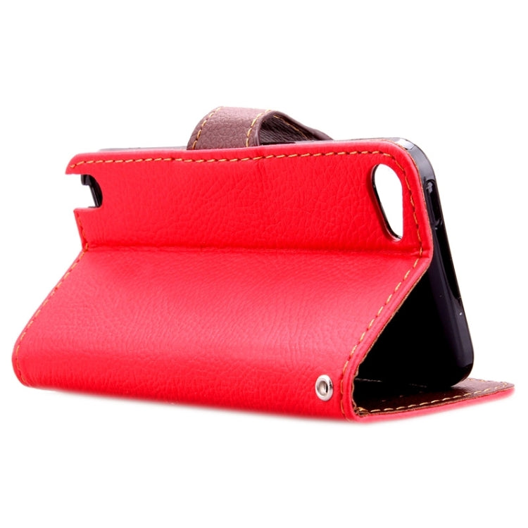 Leaf Magnetic Snap Litchi Texture Horizontal Flip Leather Case with Card Slots & Wallet & Holder & Lanyard for iPod touch 5 / 6