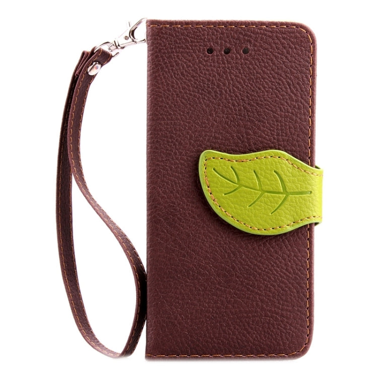 Leaf Magnetic Snap Litchi Texture Horizontal Flip Leather Case with Card Slots & Wallet & Holder & Lanyard for iPod touch 5 / 6