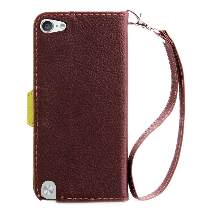 Leaf Magnetic Snap Litchi Texture Horizontal Flip Leather Case with Card Slots & Wallet & Holder & Lanyard for iPod touch 5 / 6