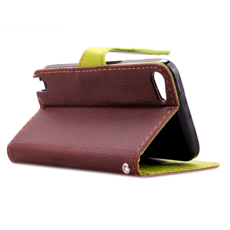 Leaf Magnetic Snap Litchi Texture Horizontal Flip Leather Case with Card Slots & Wallet & Holder & Lanyard for iPod touch 5 / 6