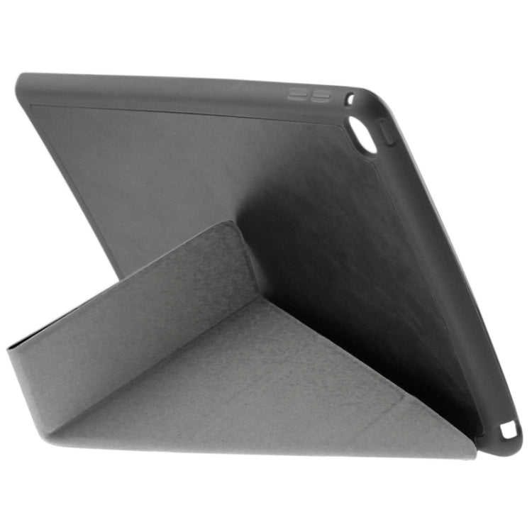 Multi-folding Sheepskin Leather Case with Holder for iPad Air 2