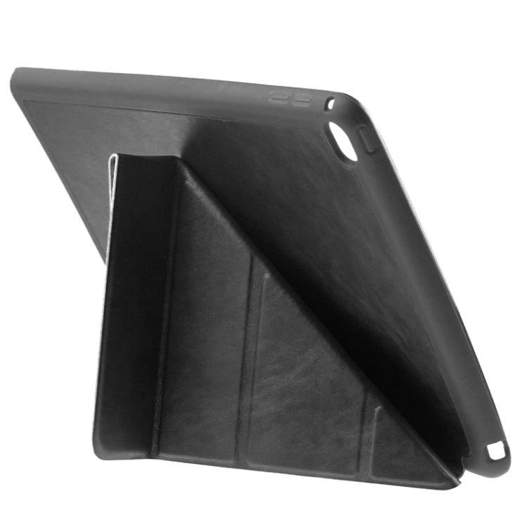 Multi-folding Sheepskin Leather Case with Holder for iPad Air 2