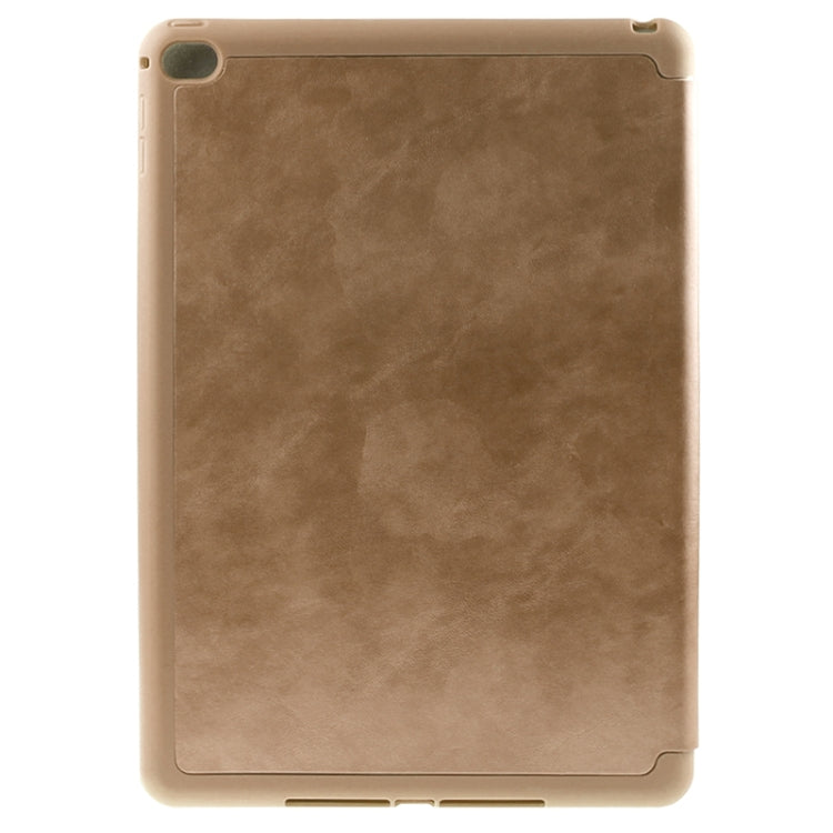 Multi-folding Sheepskin Leather Case with Holder for iPad Air 2
