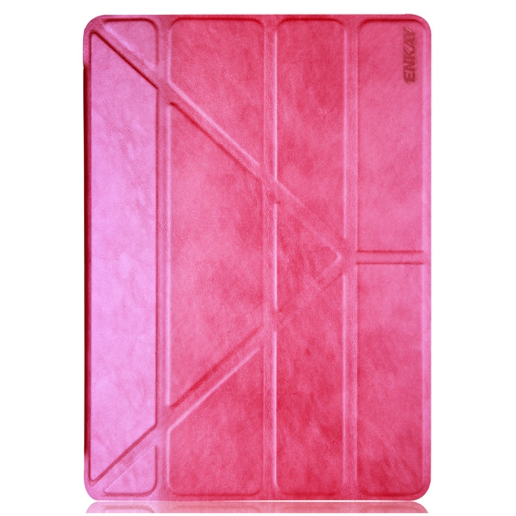 Multi-folding Sheepskin Leather Case with Holder for iPad Air 2