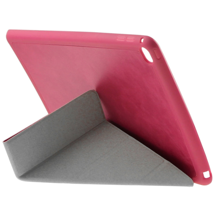 Multi-folding Sheepskin Leather Case with Holder for iPad Air 2
