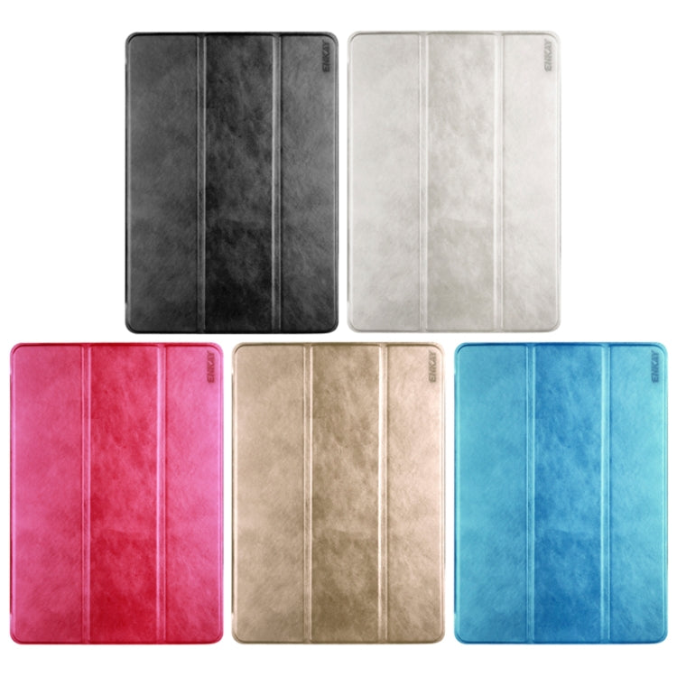 3-folding Sheepskin Horizontal Flip Leather Case with Holder for iPad Air 2
