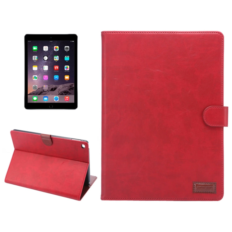 Crazy Horse Texture Leather Case with Holder & Card Slots & Wallet & Sleep / Wake-up Function for iPad Air 2