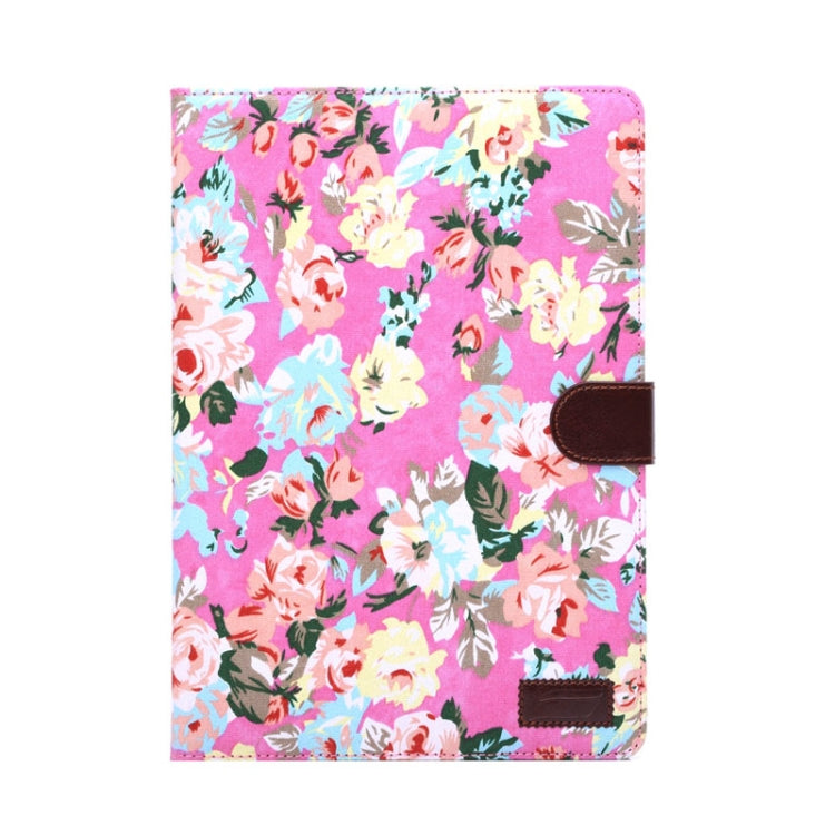 Flower Pattern Leather Case with Holder &Card Slots & Sleep Function for iPad Air 2