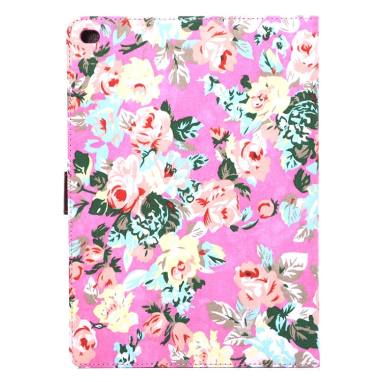 Flower Pattern Leather Case with Holder &Card Slots & Sleep Function for iPad Air 2