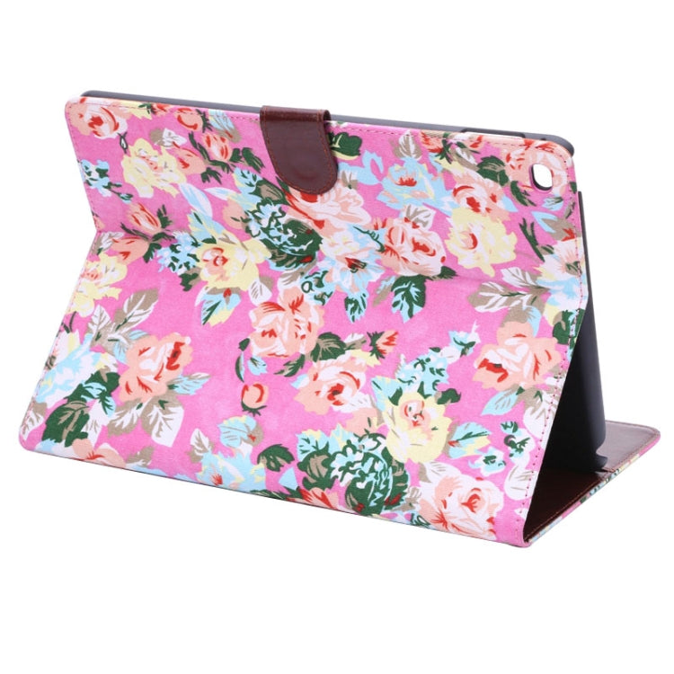 Flower Pattern Leather Case with Holder &Card Slots & Sleep Function for iPad Air 2