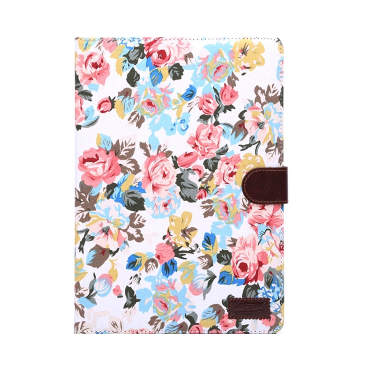 Flower Pattern Leather Case with Holder &Card Slots & Sleep Function for iPad Air 2