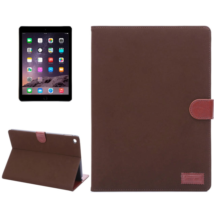 Canvas Texture Leather Case with Holder & Card Slots & Sleep Function for iPad Air 2