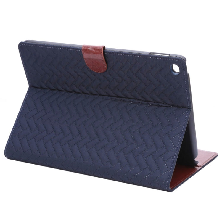 Plaid Texture Leather Case with Holder & Card Slots & Sleep Function for iPad Air 2