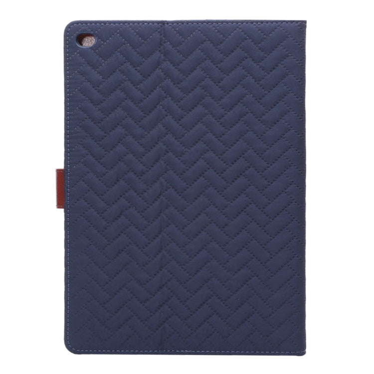 Plaid Texture Leather Case with Holder & Card Slots & Sleep Function for iPad Air 2