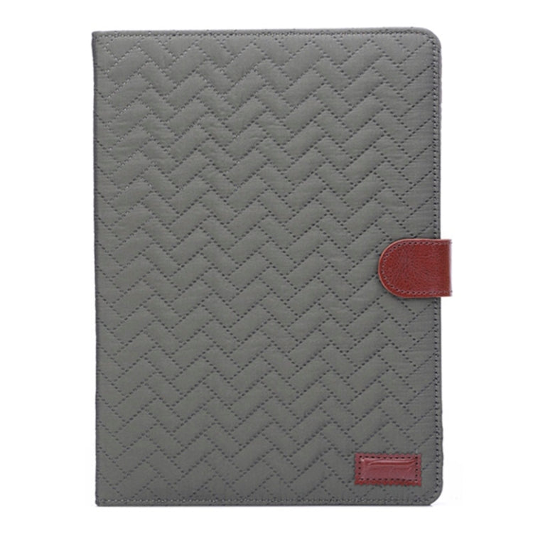 Plaid Texture Leather Case with Holder & Card Slots & Sleep Function for iPad Air 2