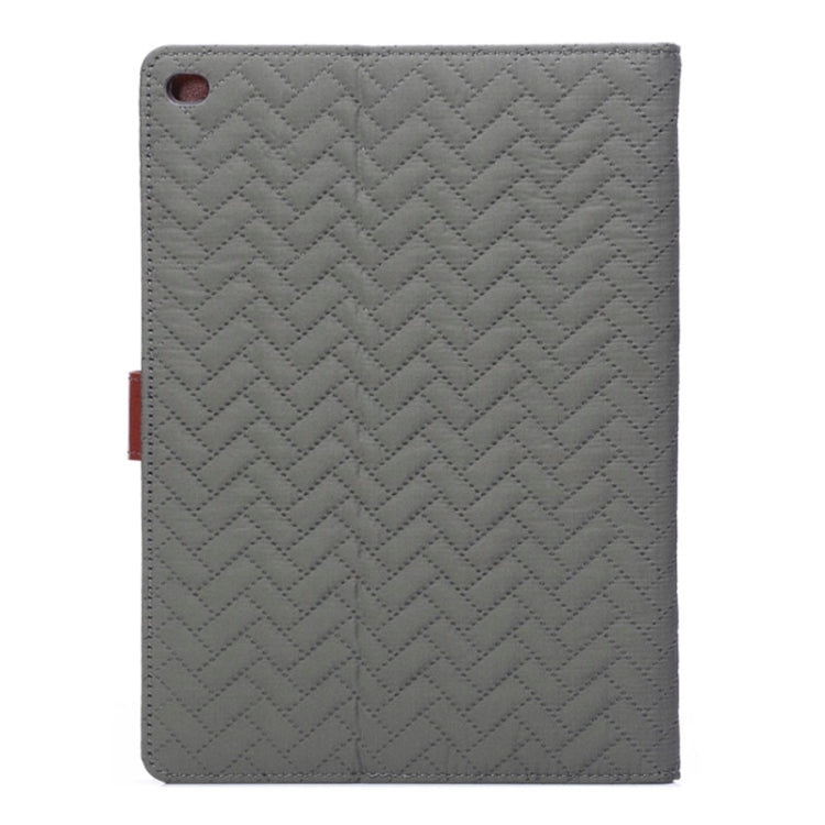 Plaid Texture Leather Case with Holder & Card Slots & Sleep Function for iPad Air 2