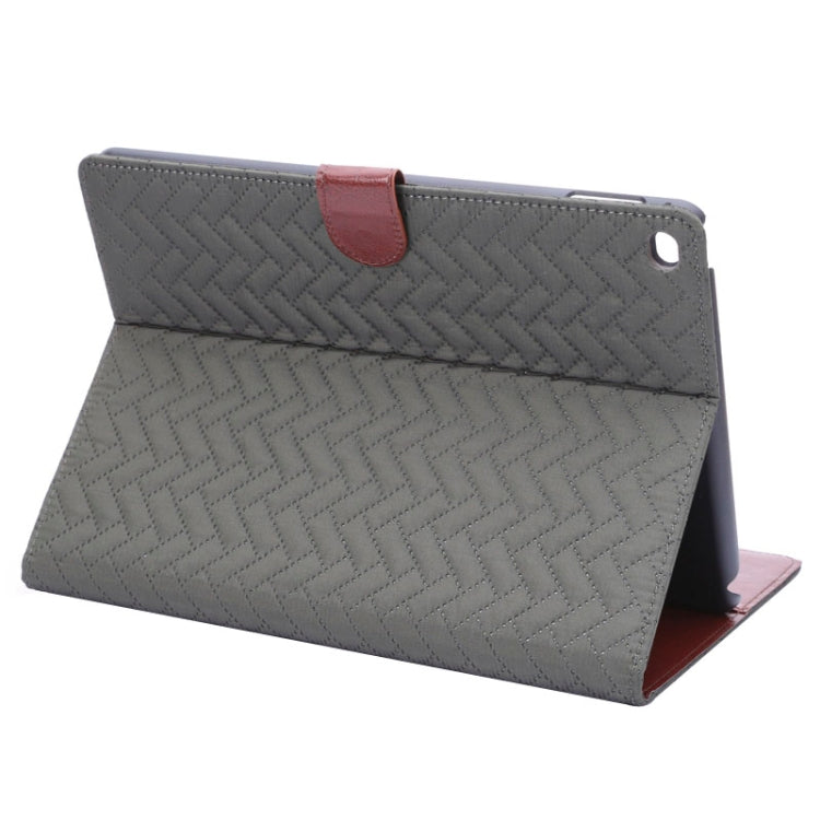 Plaid Texture Leather Case with Holder & Card Slots & Sleep Function for iPad Air 2