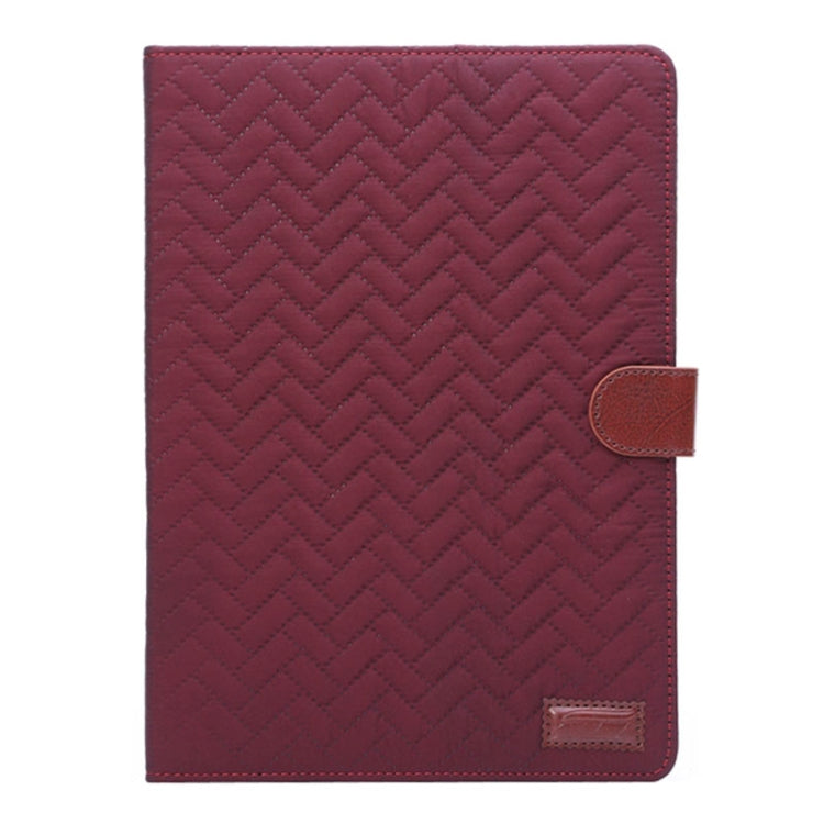 Plaid Texture Leather Case with Holder & Card Slots & Sleep Function for iPad Air 2