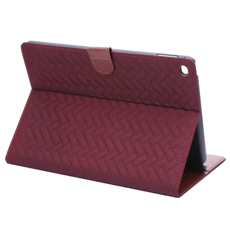 Plaid Texture Leather Case with Holder & Card Slots & Sleep Function for iPad Air 2