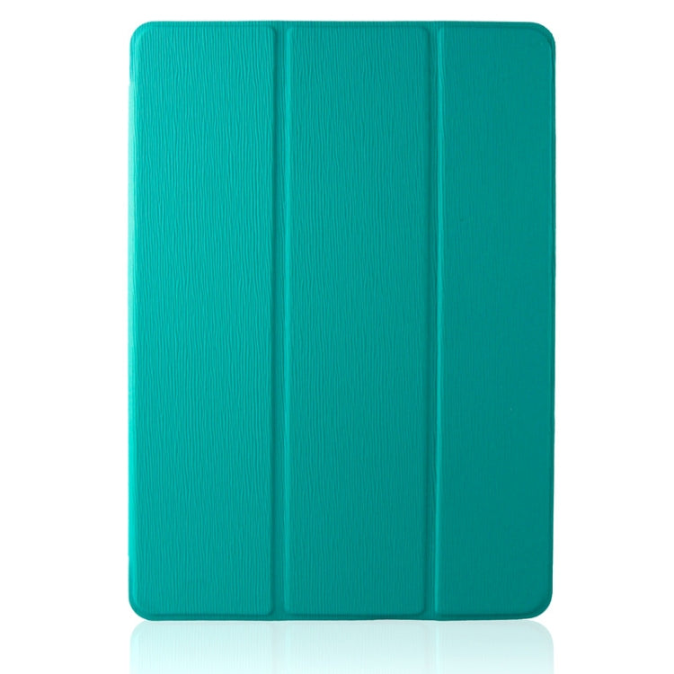 3-folding Toothpick Texture PU Leather Case with Holder for iPad Air 2