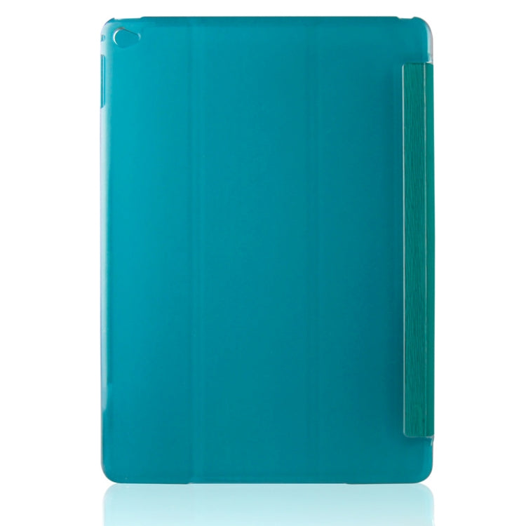 3-folding Toothpick Texture PU Leather Case with Holder for iPad Air 2