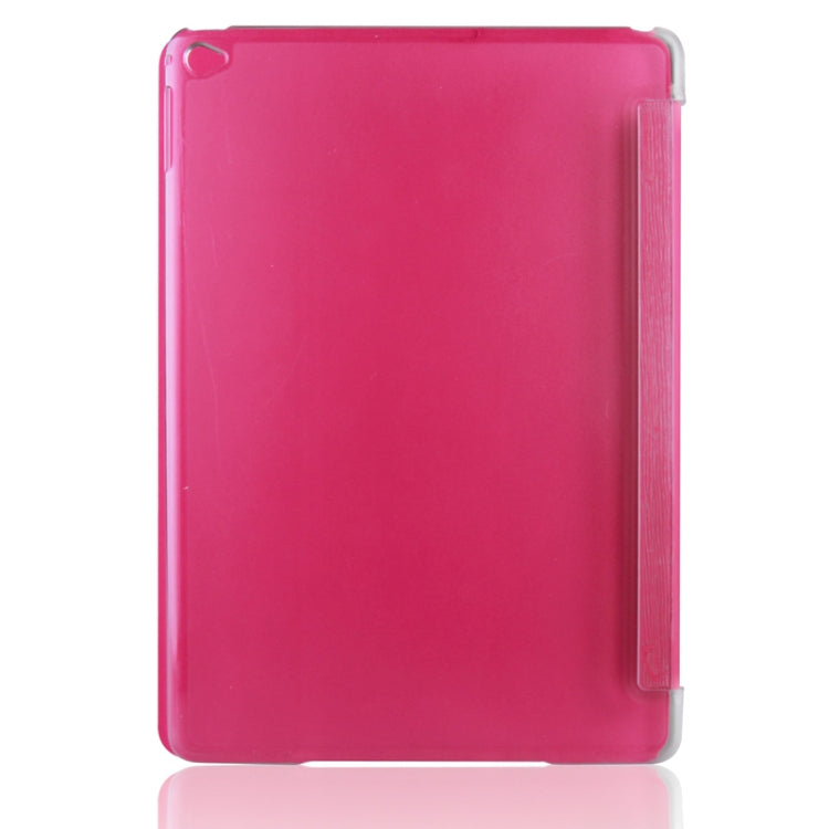 3-folding Toothpick Texture PU Leather Case with Holder for iPad Air 2