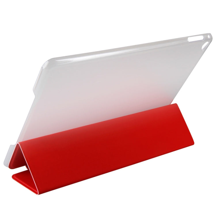 3-folding Toothpick Texture PU Leather Case with Holder for iPad Air 2