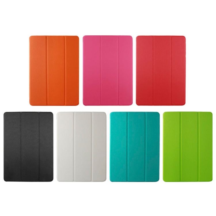 3-folding Toothpick Texture PU Leather Case with Holder for iPad Air 2