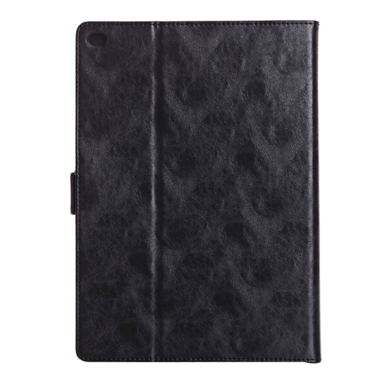 Oil Skin Crazy Horse Texture Leather Case with Holder & Card Slots & Money Pocket for iPad Air 2