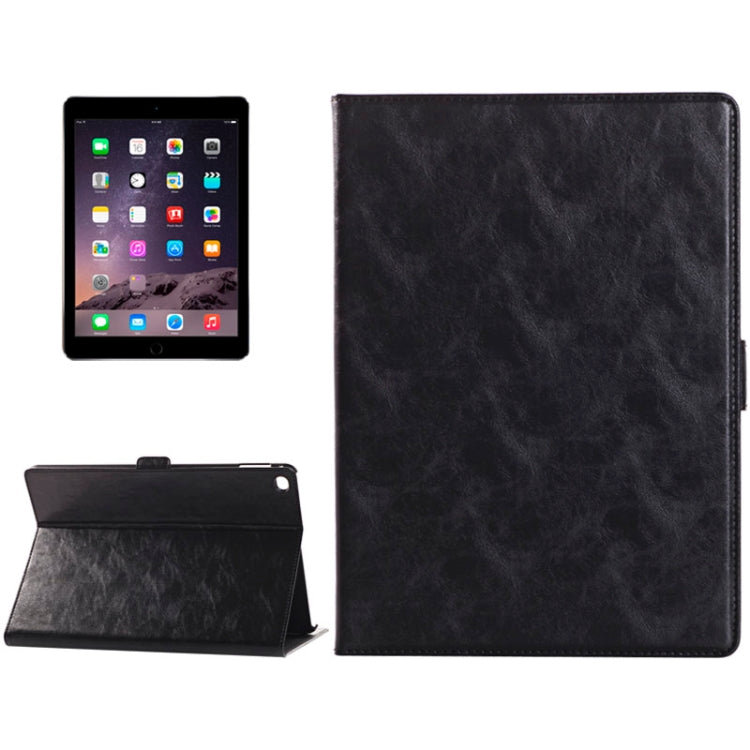 Oil Skin Crazy Horse Texture Leather Case with Holder & Card Slots & Money Pocket for iPad Air 2