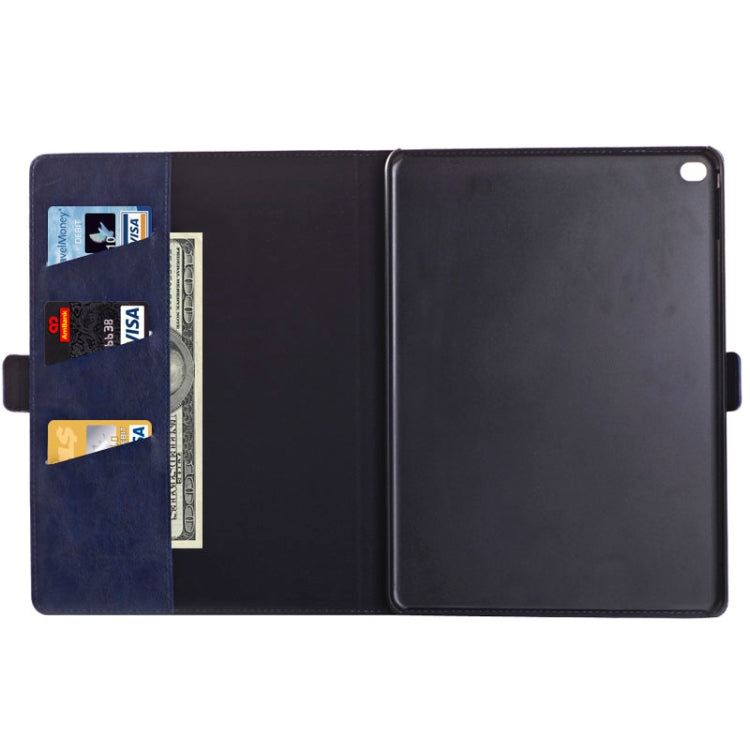 Oil Skin Crazy Horse Texture Leather Case with Holder & Card Slots & Money Pocket for iPad Air 2