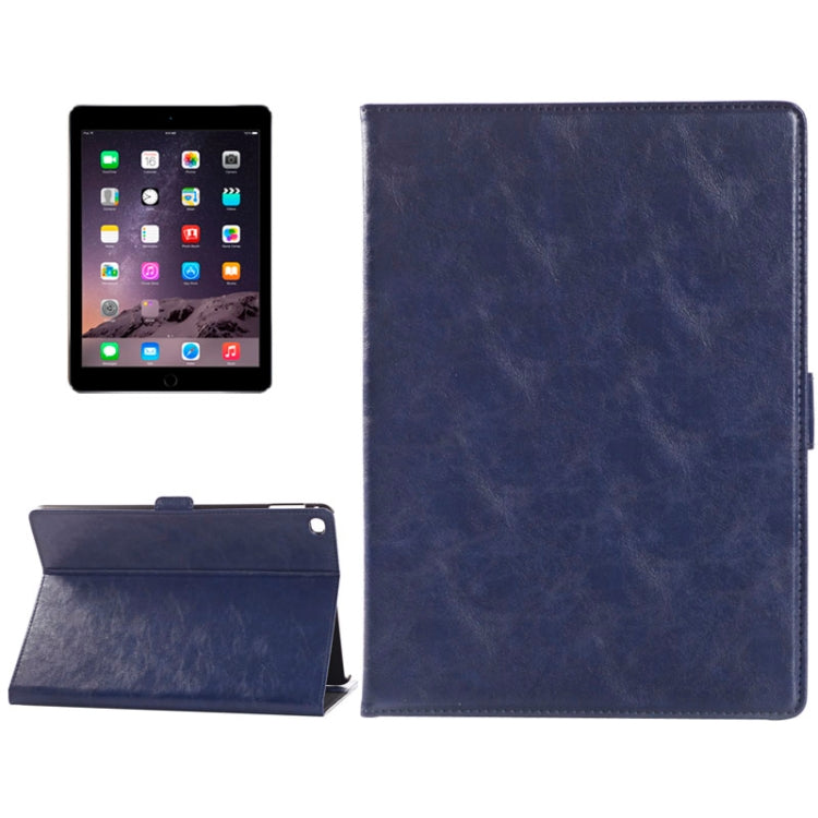 Oil Skin Crazy Horse Texture Leather Case with Holder & Card Slots & Money Pocket for iPad Air 2