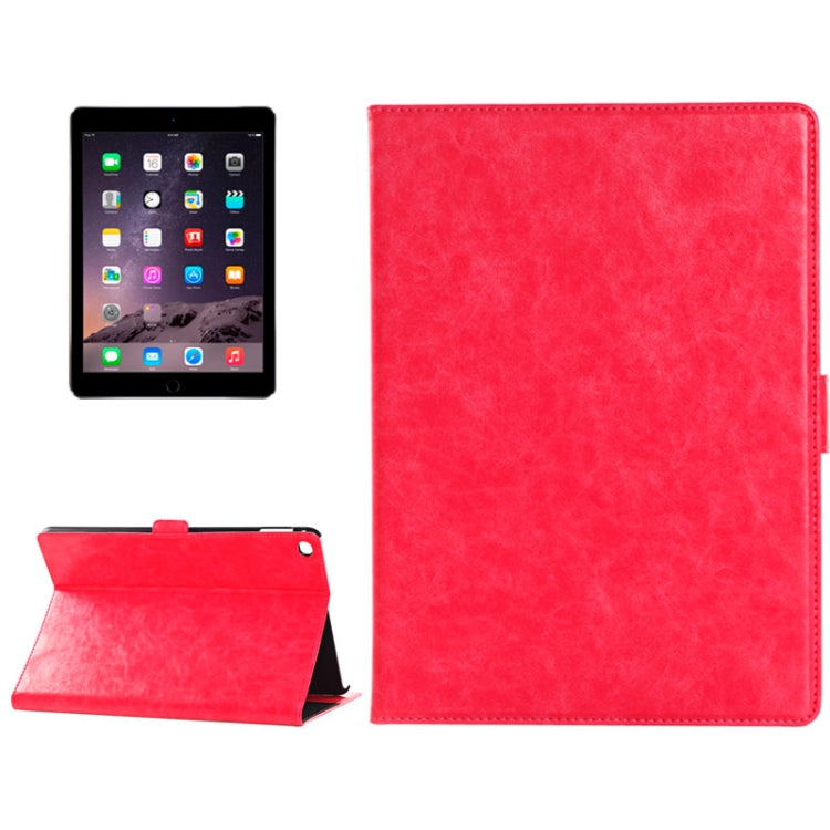 Oil Skin Crazy Horse Texture Leather Case with Holder & Card Slots & Money Pocket for iPad Air 2