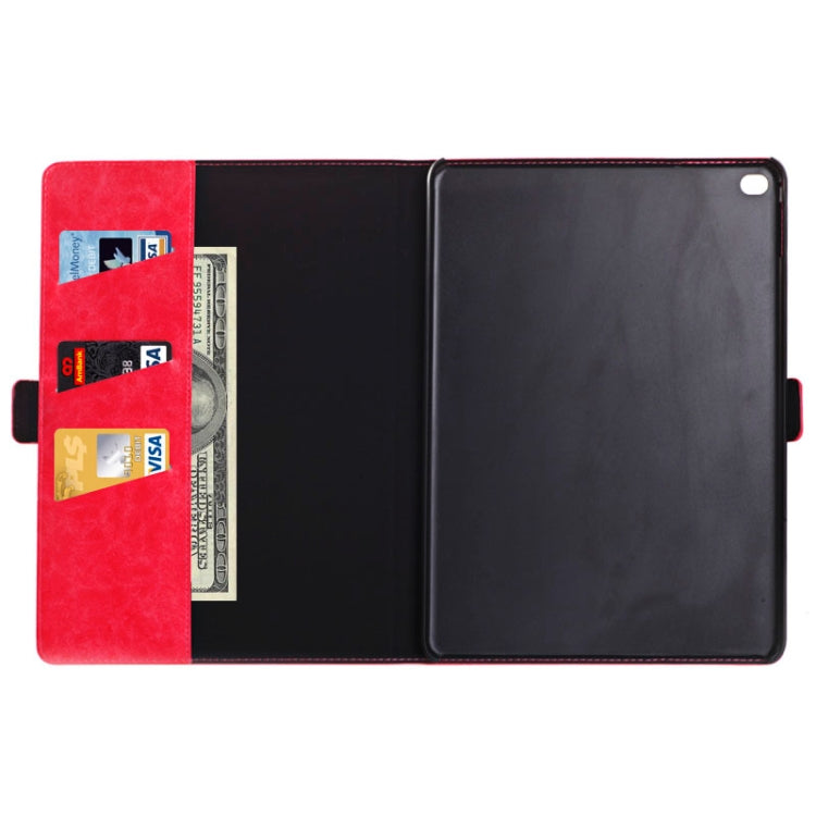 Oil Skin Crazy Horse Texture Leather Case with Holder & Card Slots & Money Pocket for iPad Air 2