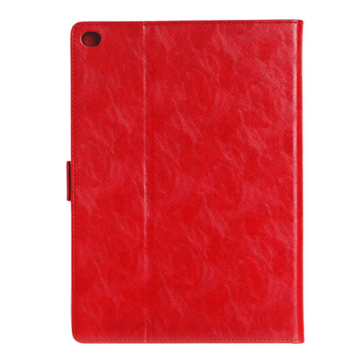 Oil Skin Crazy Horse Texture Leather Case with Holder & Card Slots & Money Pocket for iPad Air 2