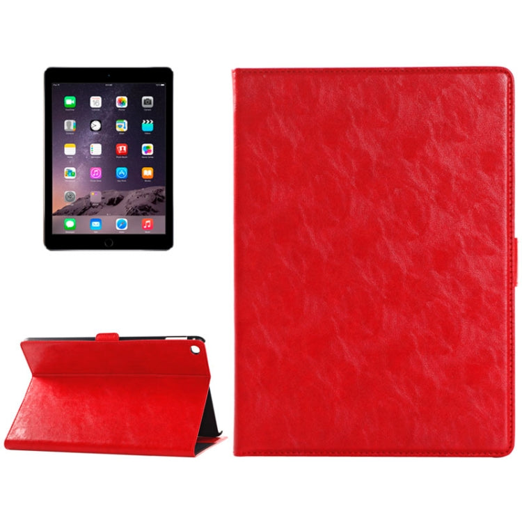Oil Skin Crazy Horse Texture Leather Case with Holder & Card Slots & Money Pocket for iPad Air 2