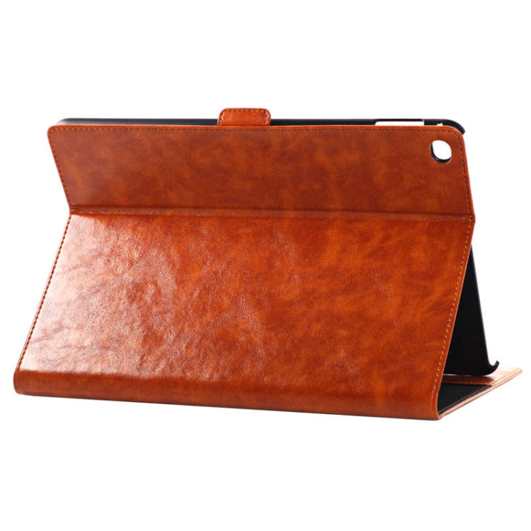 Oil Skin Crazy Horse Texture Leather Case with Holder & Card Slots & Money Pocket for iPad Air 2