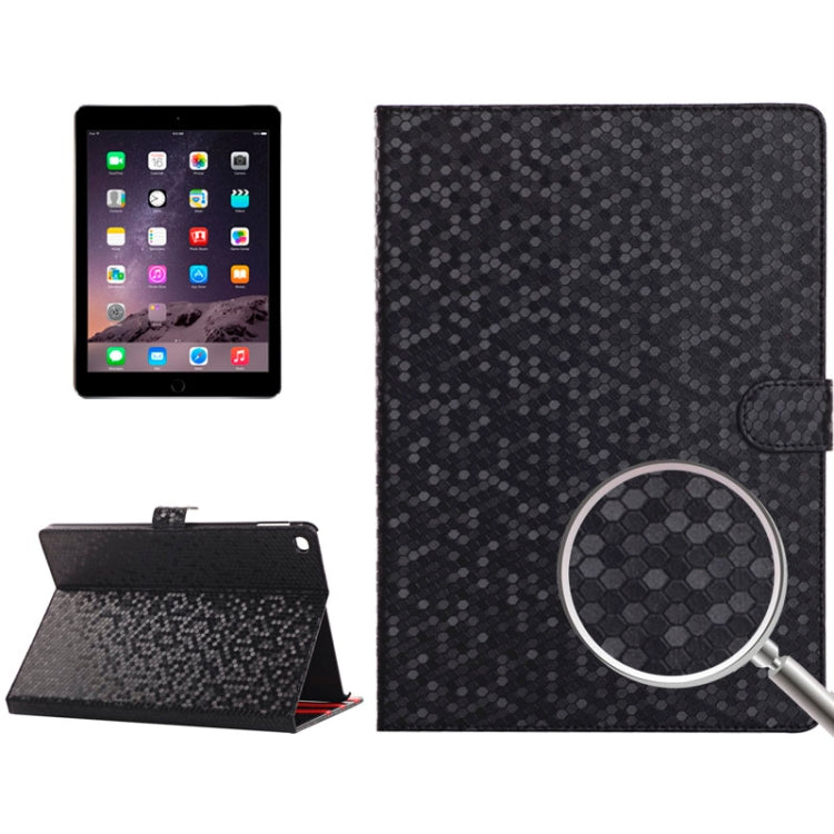 Honeycomb Texture Leather Case with Holder for iPad Air 2