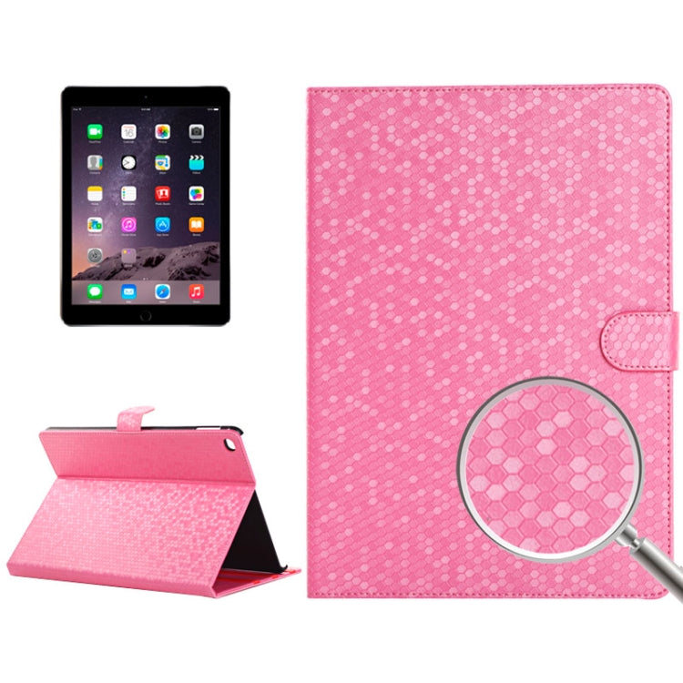 Honeycomb Texture Leather Case with Holder for iPad Air 2