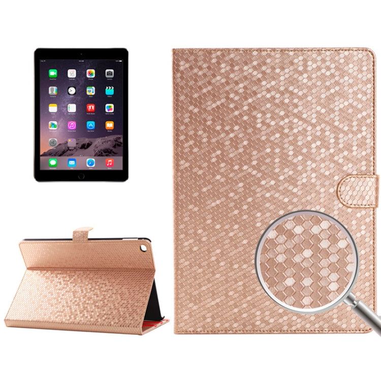 Honeycomb Texture Leather Case with Holder for iPad Air 2