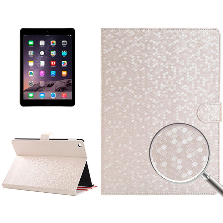 Honeycomb Texture Leather Case with Holder for iPad Air 2