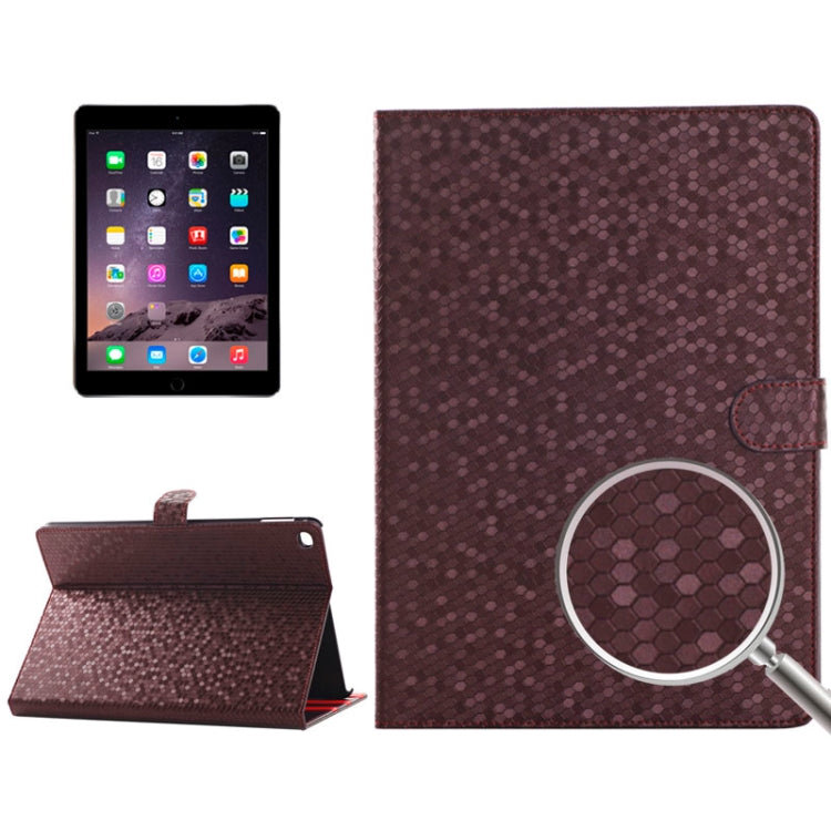 Honeycomb Texture Leather Case with Holder for iPad Air 2